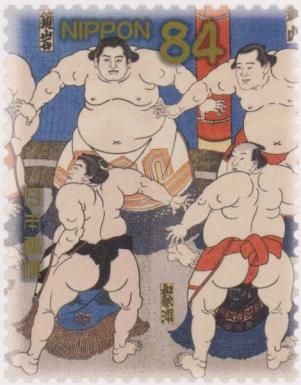 Sumo Wrestling Woodblock, Utagawa Toyokuni III