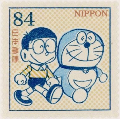 Doraemon and Nobita Walking Alongside Each Other