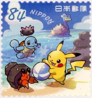 Pokemon Playing at the Sea Shore