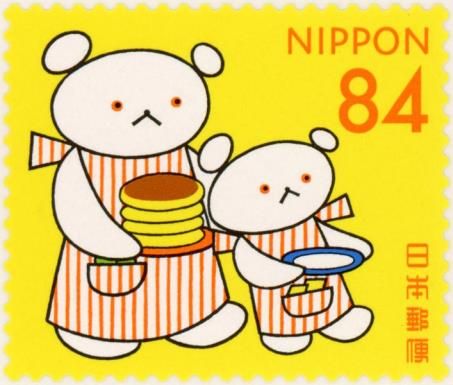 Shirukuma-chan and Mother Carrying Hotcakes