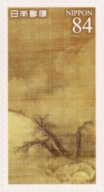 Snowy Landscape, Painting on Silk, by Liang Kai