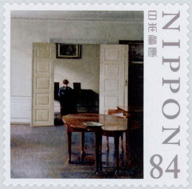 Indoor with My Wife Ida Playing Piano, Vilhelm Hammershøi