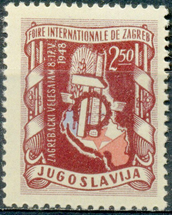 Country map & symbols of industry and agriculture