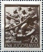 Fishing barge with rowers, relief