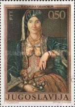 Girl in Serbian Costume, painting by Katarina Ivanović