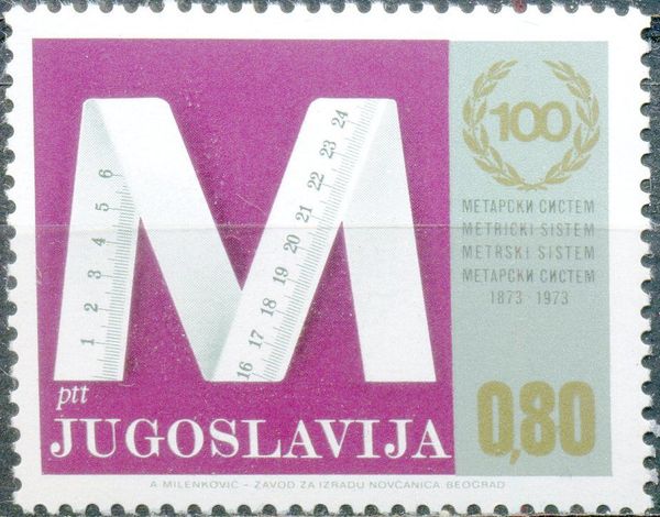 100th Anniversary of the Metric System in Yugoslavia