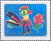 Rooster and Flower, Child's Drawing by Kaća Milinojšin