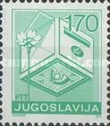 Mailbox with envelope and postage stamp