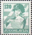 Woman with letter, Overprint