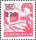 Woman at computer, overprint