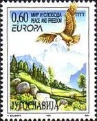 Bearded Vulture (Gypaetus barbatus), Mountain Landscape
