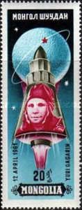 Gagarin with Rocket