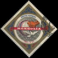 Globe, map of Mongolia