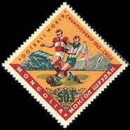 Soccer players, stadium and ball