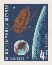 Lunik 10 Probe, Earth and Moon