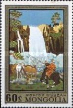 Waterfall and Horses