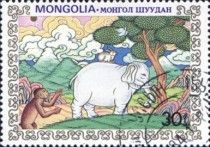 White Elephant Under a Tree