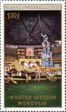 Acrobats on Camel Drawn Cart