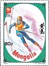 Slalom skiing