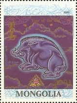 Stylized boar