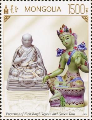 Figurines of First Bogd Gegeen and Green Tara