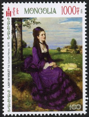 Lady in Violet by Pál Szinyei Merse