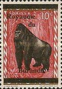 Eastern Gorilla overprinted "Royaume du Burundi"