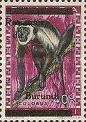 Mantled Guereza overprinted "Royaume du Burundi"