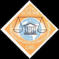 UNESCO emblem, scales and map
