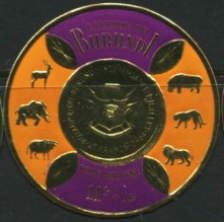 Coin With Animals and Shields - Air Mail