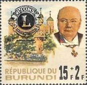 Portrait of Churchill - Lions International overprint