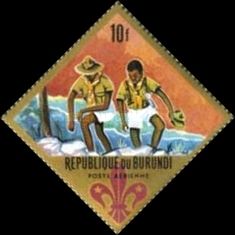 Scouts on hiking trip