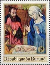Nativity with donor portrait of Cardinal Rolin (detail)