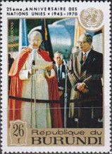 Pope Paul VI (1897-1978) and U Thant (1909-1974)