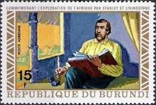 Livingstone writing his diary