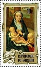 Virgin and child by Hans Memling