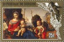 Virgin and child by Del Garbo overprint +2F