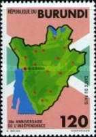 Map of Burundi