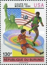 Players and Statue of Liberty