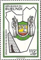 Arms, map of Burundi