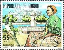 Djibouti Town, Woman, Namaqua Dove (Oena capensis)