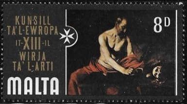 Painting "St. Jerome" by Caravaggio (1571-1610)
