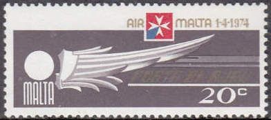"Air Malta" Emblem (violet brown & gold)