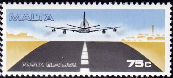 Boeing 747 taking off from Luqa Airport