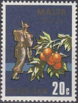 Departing Soldier and Olive Sprig (background dark blue)