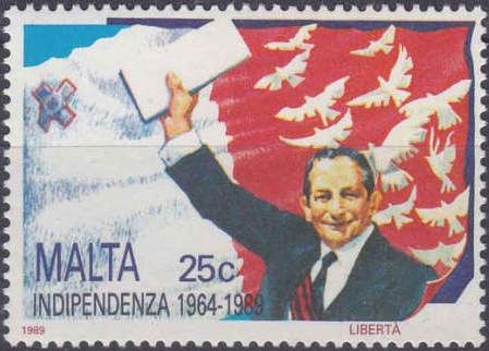 Prime Minister Borg Olivier with Independence Constitution