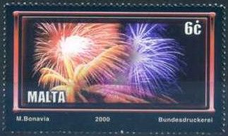 Exploding Multicoloured Fireworks