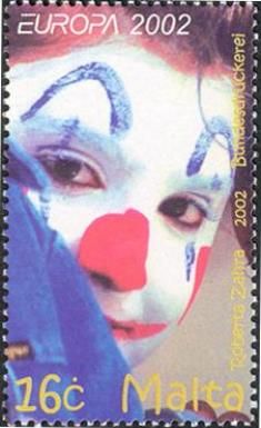 Child's Face painted as Clown