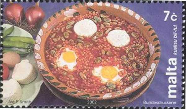 "Kusksu bil-ful" (bean stew)
