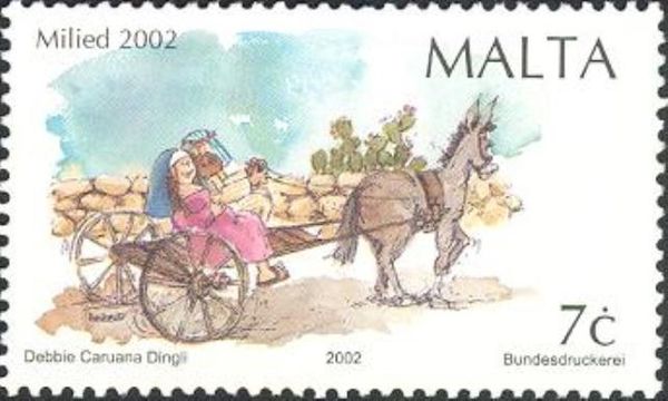 Mary and Joseph in Donkey Cart
